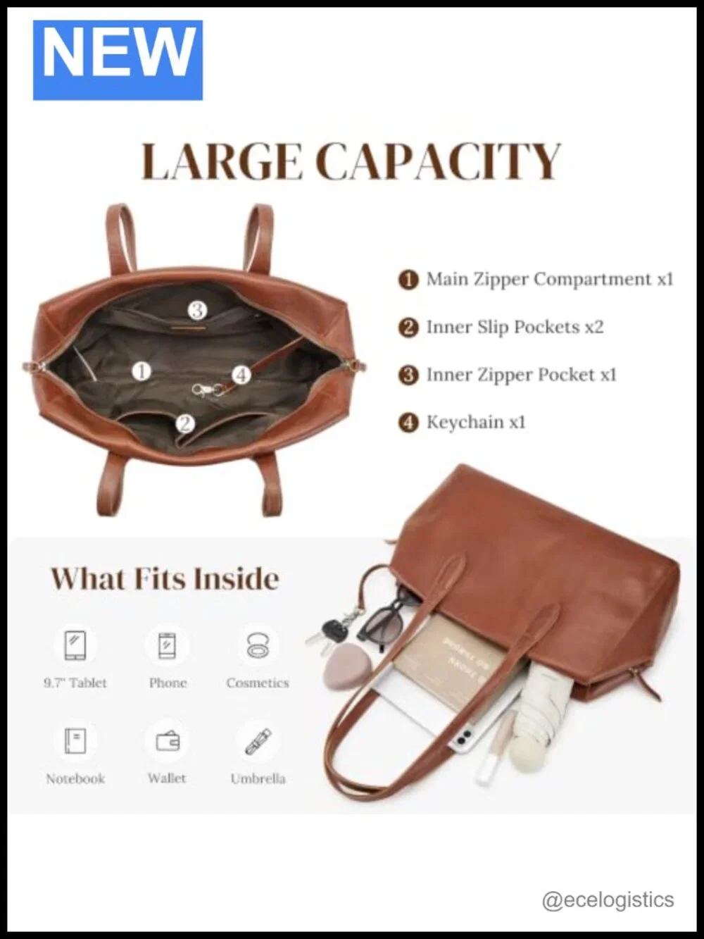 Genuine Leather Shoulder Bag Tote Hobo Purse with Zipper for Women Work